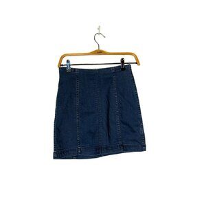 Free People Nautilus Blue Denim Mini Skirt Size 0